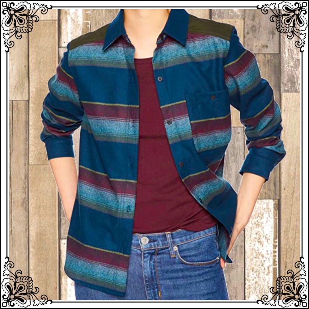 Pendleton Womens Virgin Wool Striped Lodge Shirt
